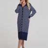 Women 525 America | Marianne: Stripe Button Down Long Cardigan