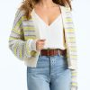 Women 525 America | Crimped Cardigan Chalk Multi