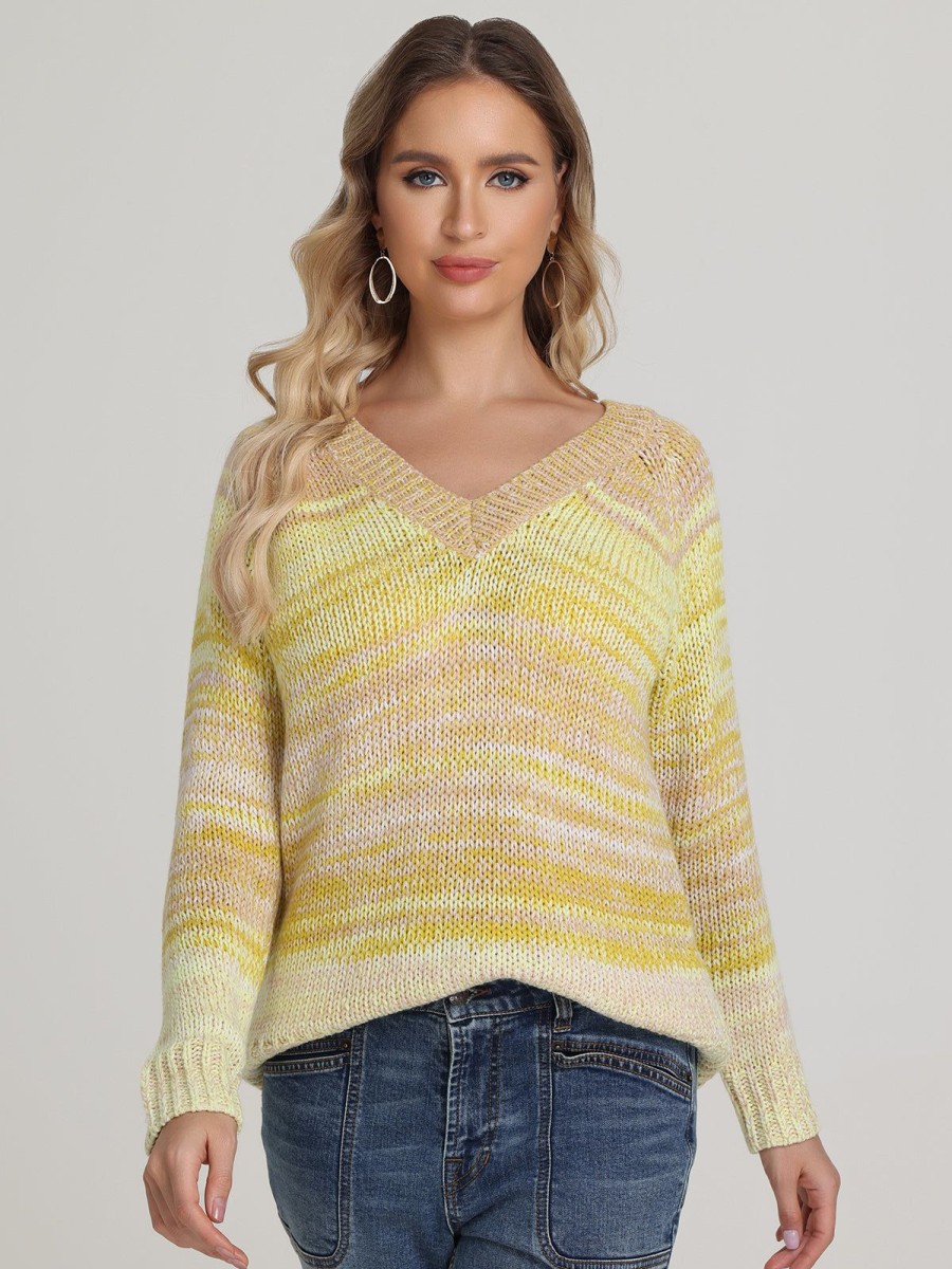 Women 525 America | Janice: Ombre Reversible Cardigan Pullover Margarita Multi