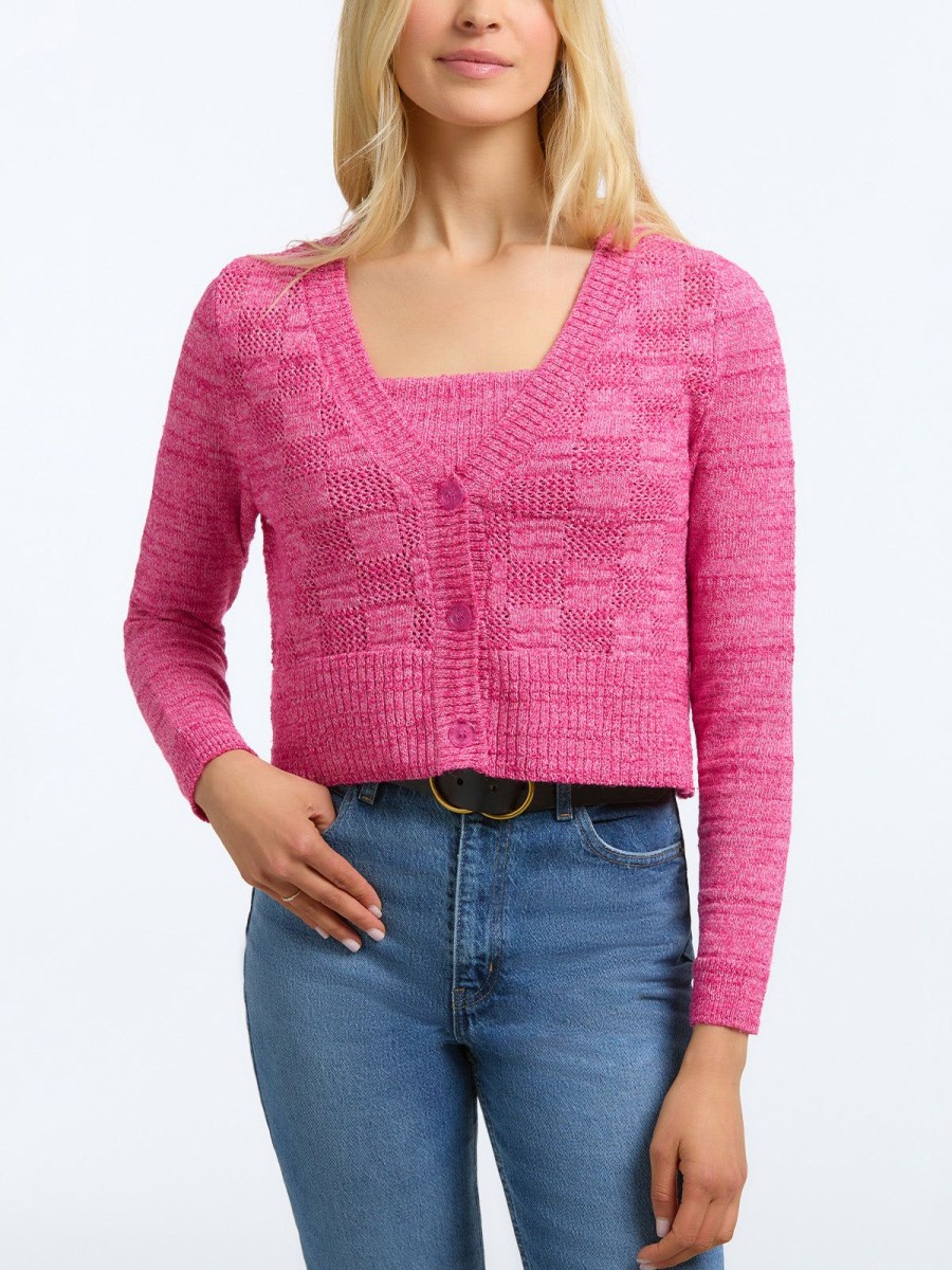 Women 525 America | Bella: Basket Weave Stitch Cardigan