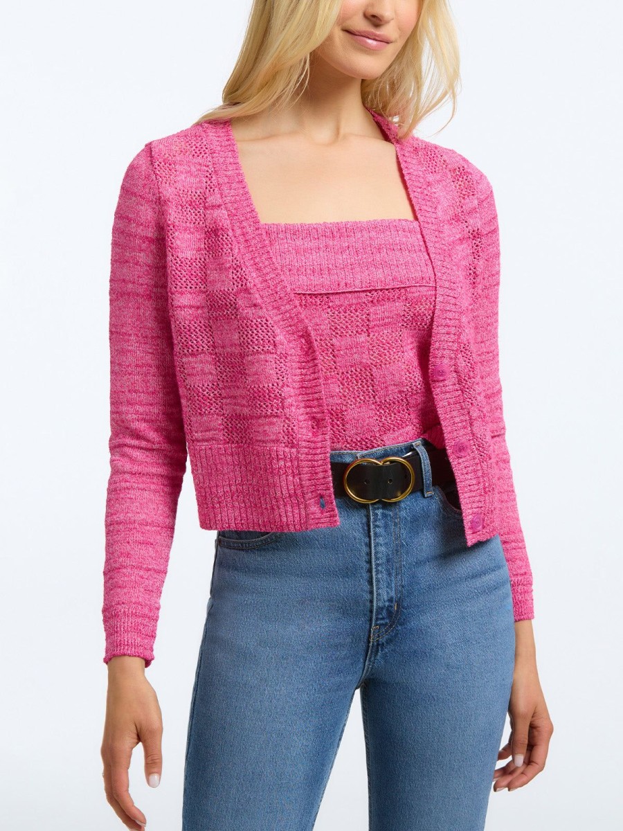 Women 525 America | Bella: Basket Weave Stitch Cardigan