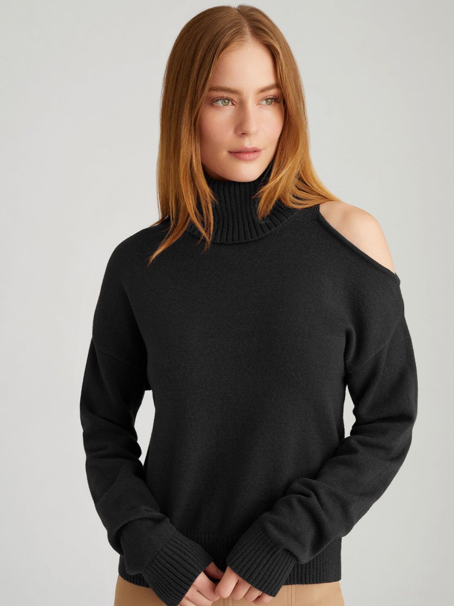 Women 525 America | Veronica: Cutout Turtleneck Sweater