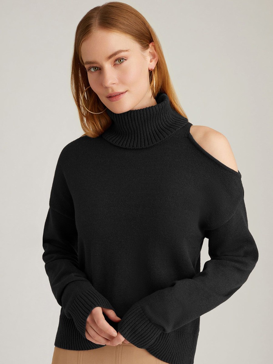 Women 525 America | Veronica: Cutout Turtleneck Sweater