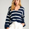 Women 525 America | Meredith: Stripe Polo Pullover