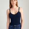 Women 525 America | Liv: Rib Crop Tank Dark Blue