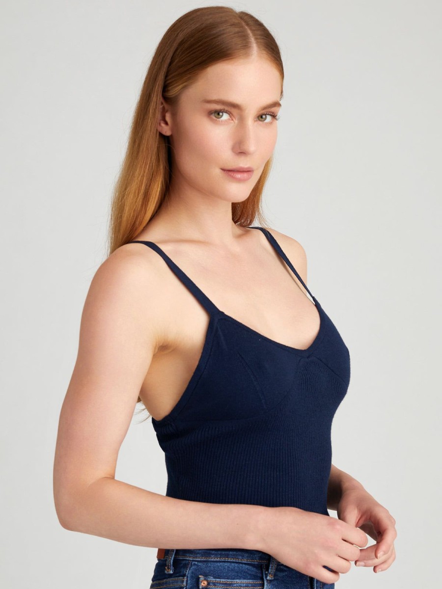 Women 525 America | Liv: Rib Crop Tank Dark Blue