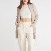 Women 525 America | Ariel: Honeycomb Sweater Coat Cashew Heather