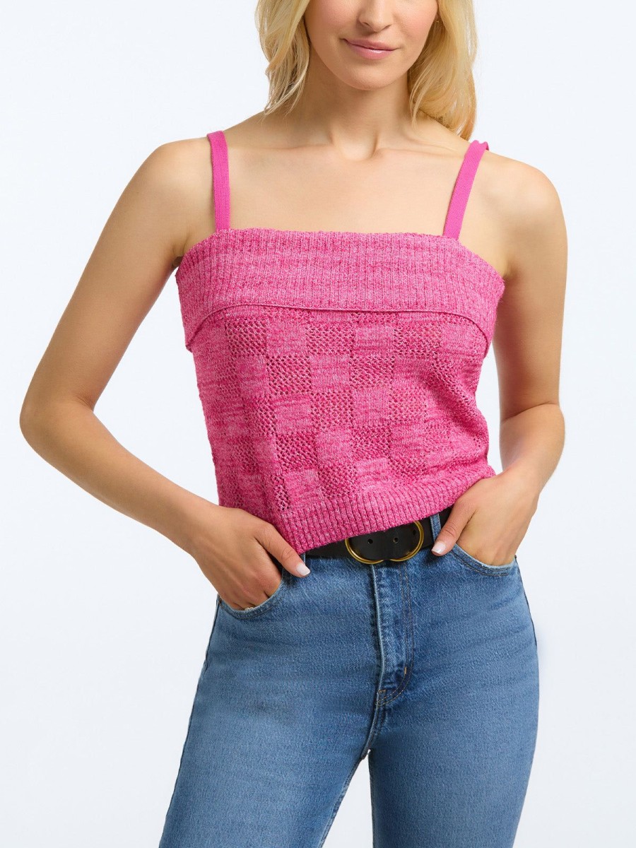 Women 525 America | Lydia: Basket Weave Stitch Tank Orchid Multi