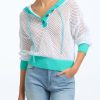 Women 525 America | Crochet Colorblock Hoodie