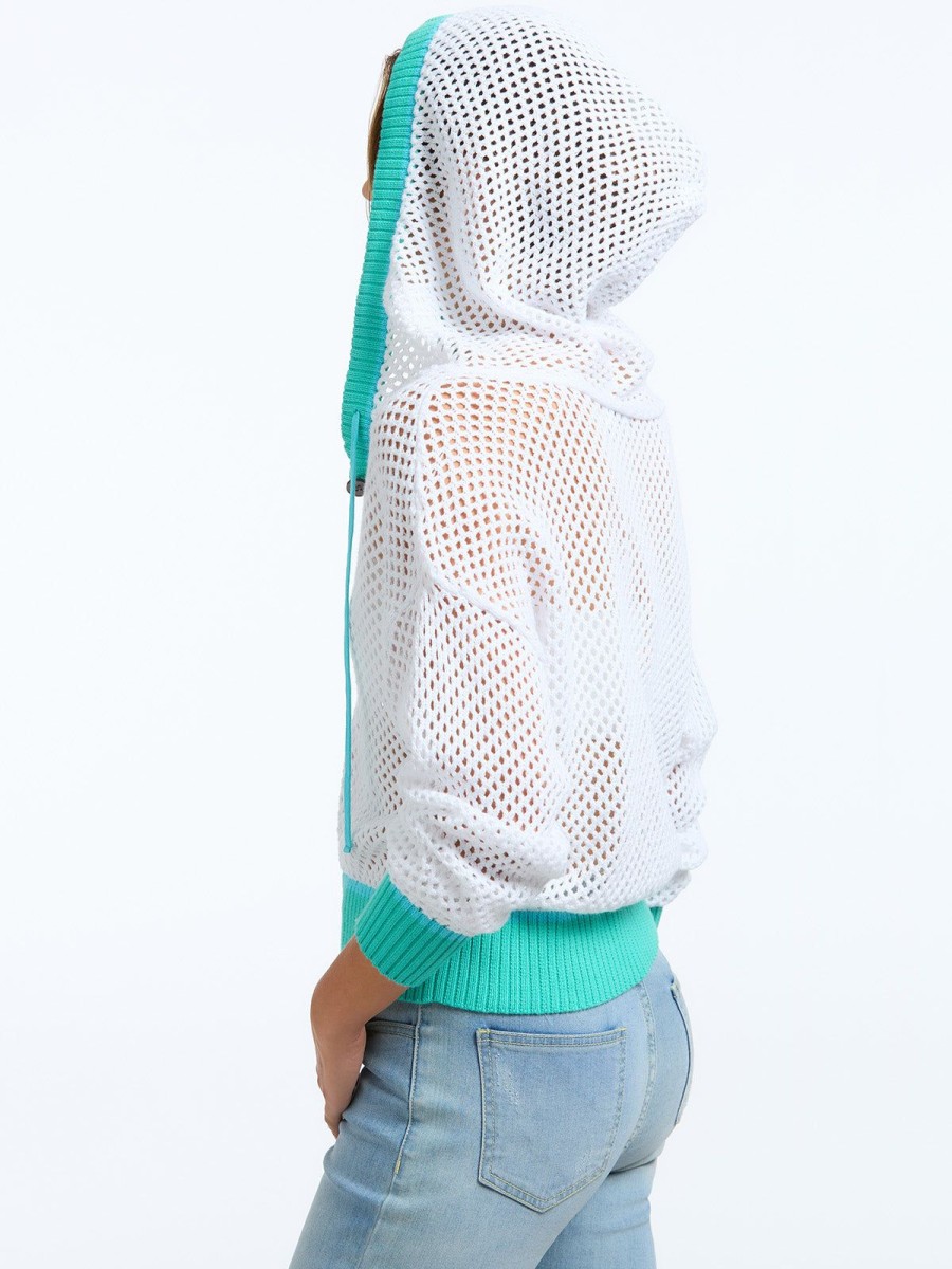 Women 525 America | Crochet Colorblock Hoodie