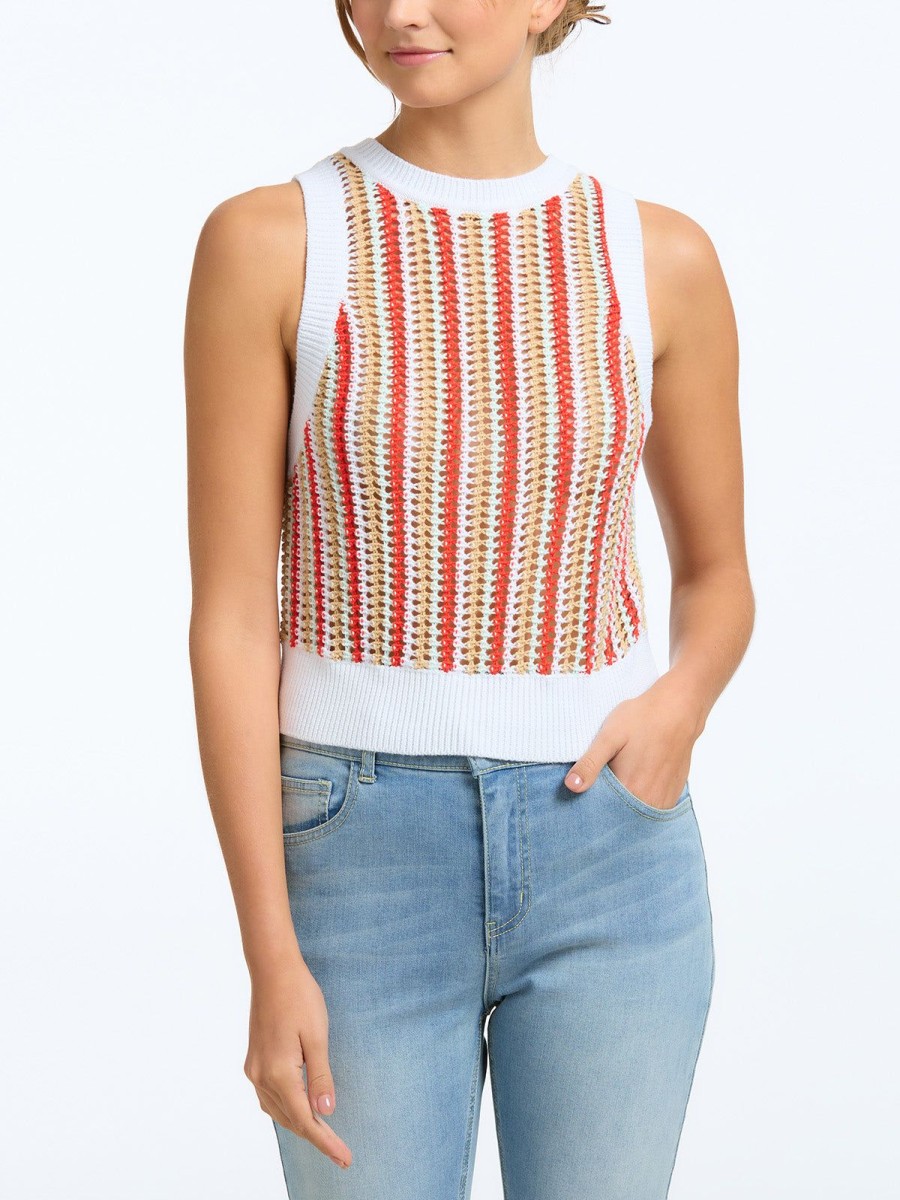 Women 525 America | Stripe Crochet Tank