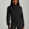 Women 525 America | Kate: Metallic Mockneck Top Black