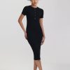 Women 525 America | Maia: Rib Midi Dress Black Beauty