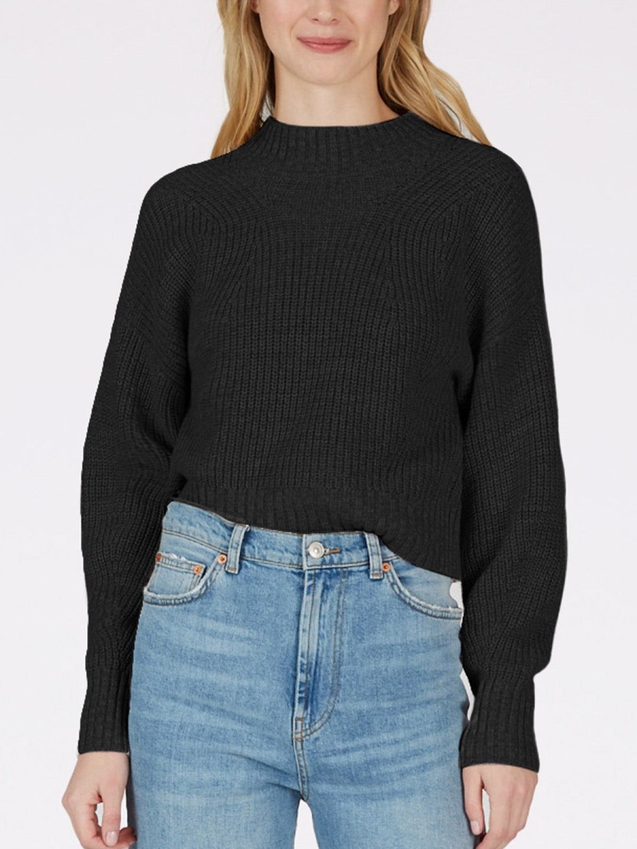 Women 525 America | The Mia: Cotton Transfer Stitch Cropped Sweater