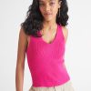 Women 525 America | Jenna: Rib Sweater Tank Fuchsia Purple