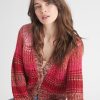 Women 525 America | Rumi: Ombre V-Neck Cardigan Toasted Almond Multi