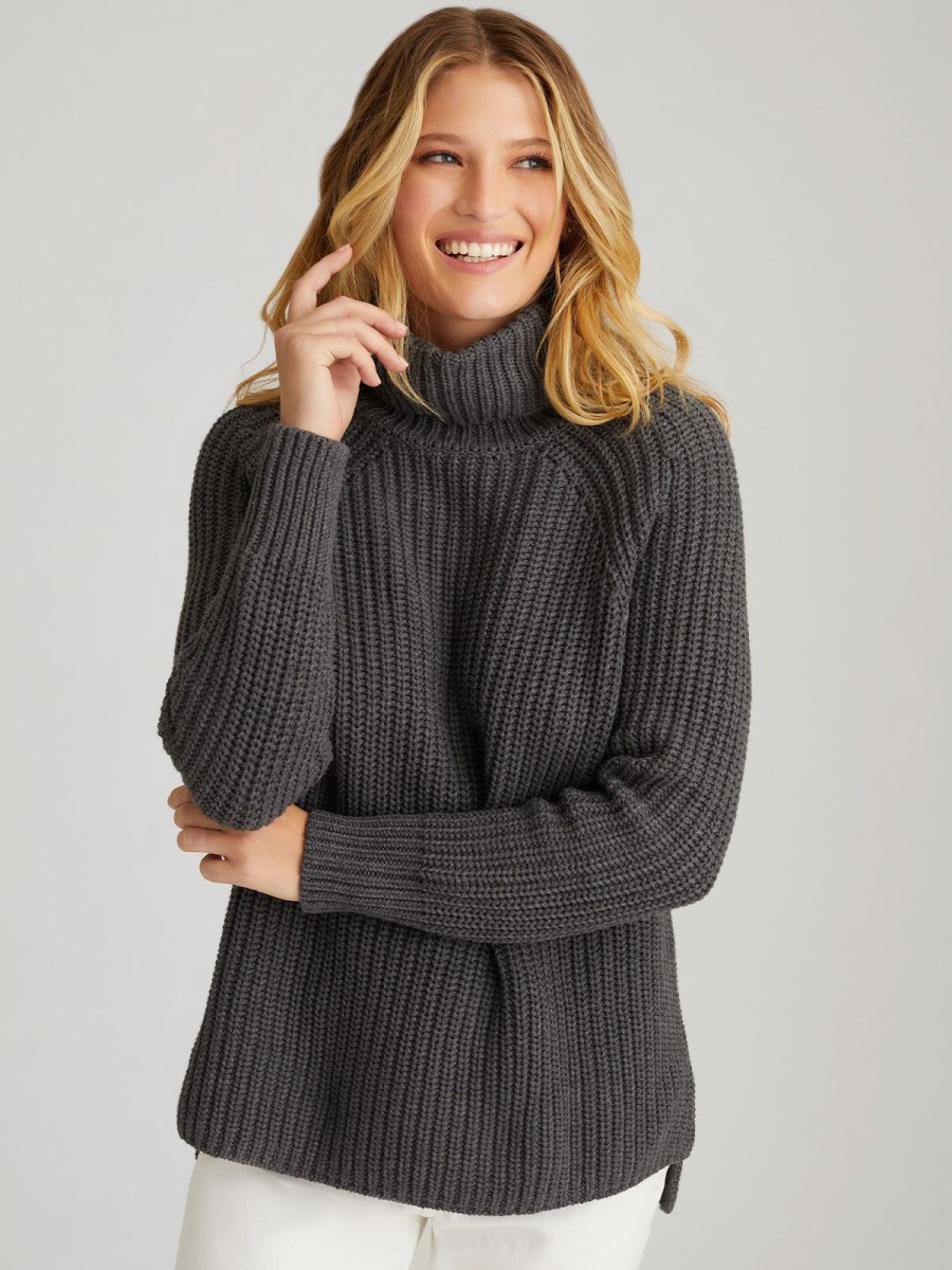 Women 525 America | Stella: Cotton Shaker Turtleneck Tunic