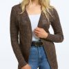 Women 525 America | Cora: Open Stitch Cardigan Mink Multi