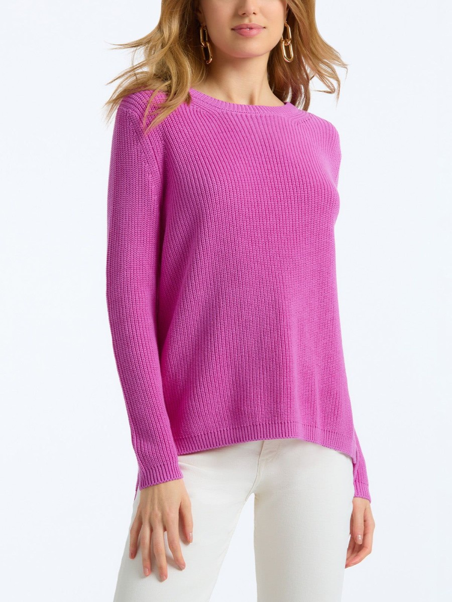 Women 525 America | The Emma: Crewneck Shaker Stitch Sweater