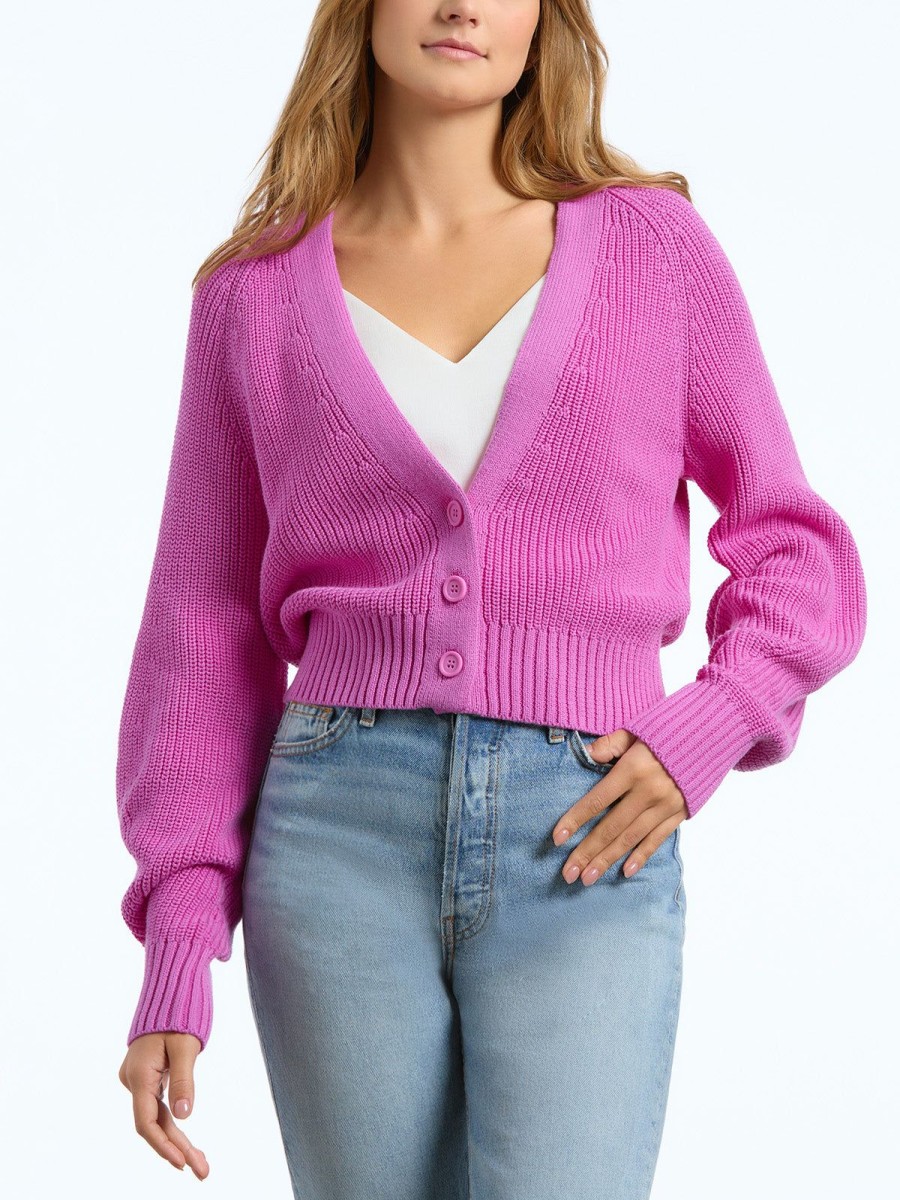 Women 525 America | Rumi: Cotton V-Neck Cardigan