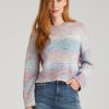 Women 525 America | Liyan: Space Dye Crewneck Pullover Lagoon Multi