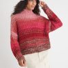 Women 525 America | Valerie: Ombre Mockneck Pullover Sweater