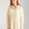 Women 525 America | Golli: Cable Half-Zip Sweater Cream