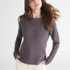 Women 525 America | Jane: Metallic Creweneck Sweater Charcoal