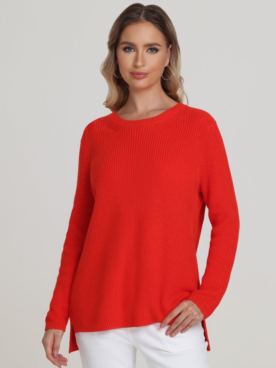 Women 525 America | Emma: Crewneck Shaker Stitch Sweater