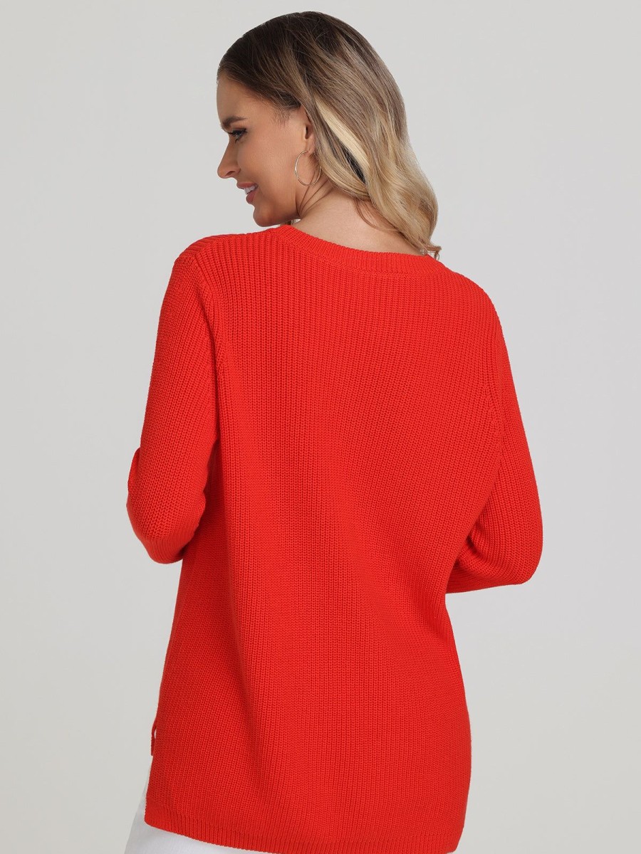 Women 525 America | Emma: Crewneck Shaker Stitch Sweater