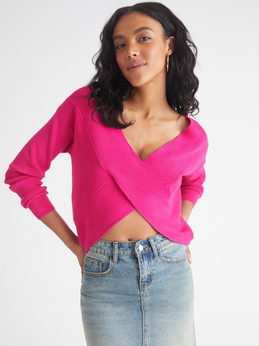 Women 525 America | Harlow: Wrap-Front Rib Sweater