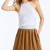 Women 525 America | River: Open Stitch Halter Tank Bleach White