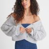 Women 525 America | Fiona: Diamond Stitch Button Cardigan Iceberg