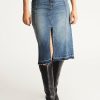 Women 525 America | Front Denim Midi Skirt Mustang Wash