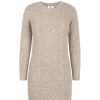 Women 525 America | Tessa: Cable Long Sleeve Dress Cashew Heather