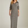 Women 525 America | Raya: Stripe Polo Dress Black Multi