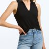 Women 525 America | Polo V-Neck Tank Black