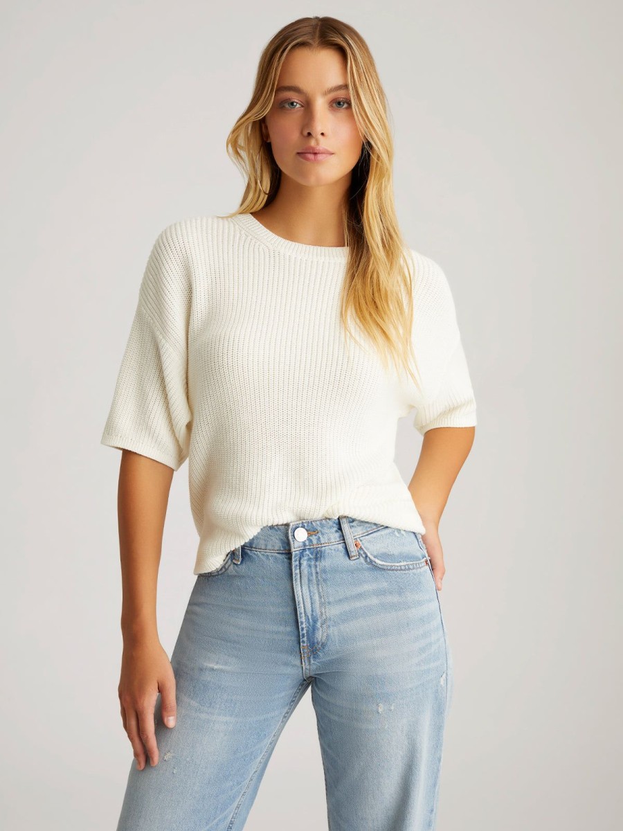 Women 525 America | Emma: Crewneck Shaker Stitch Tee