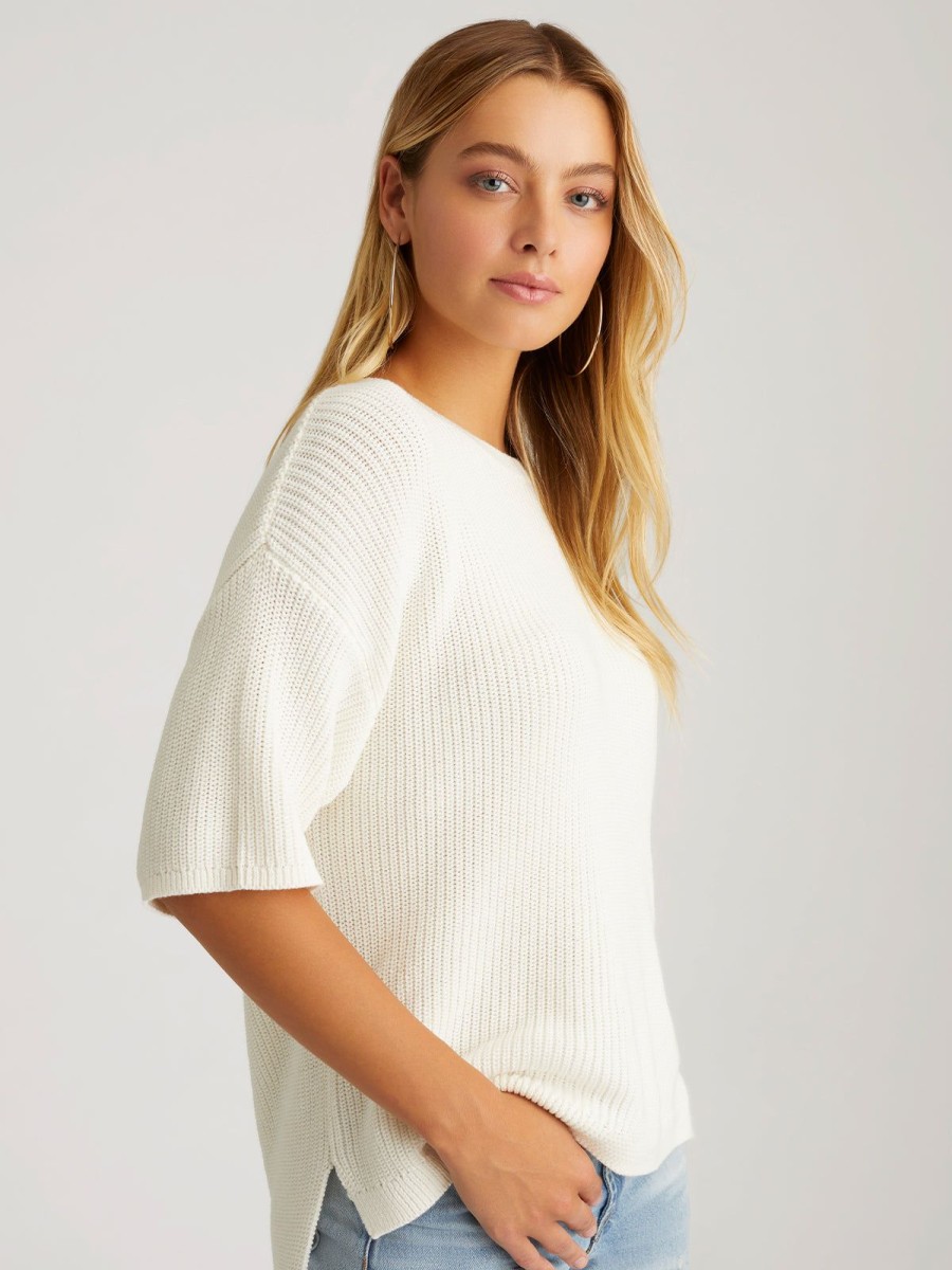 Women 525 America | Emma: Crewneck Shaker Stitch Tee